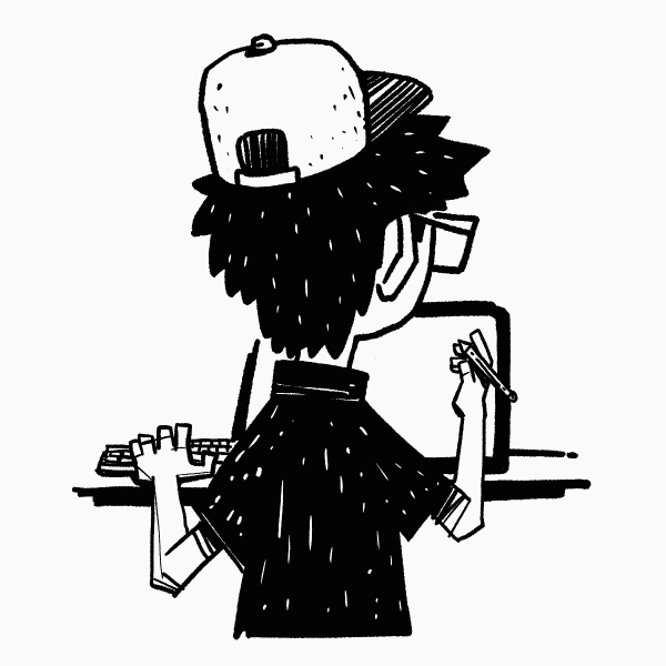 그림 그리는 WON의 반복 애니메이션